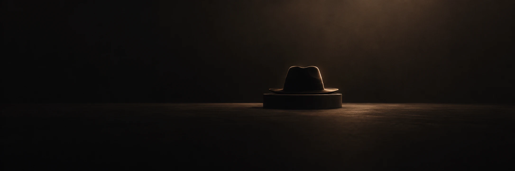 A glimpse of Collection B: a hat silhouette in the shadows